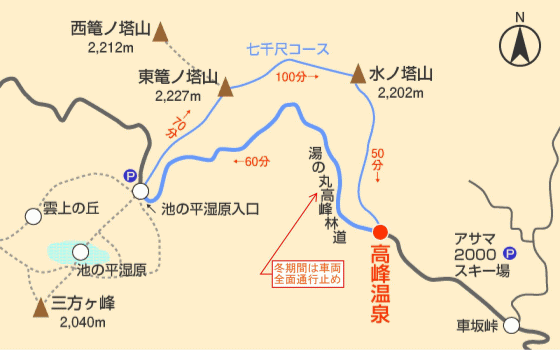 高峯山スノーシューコース