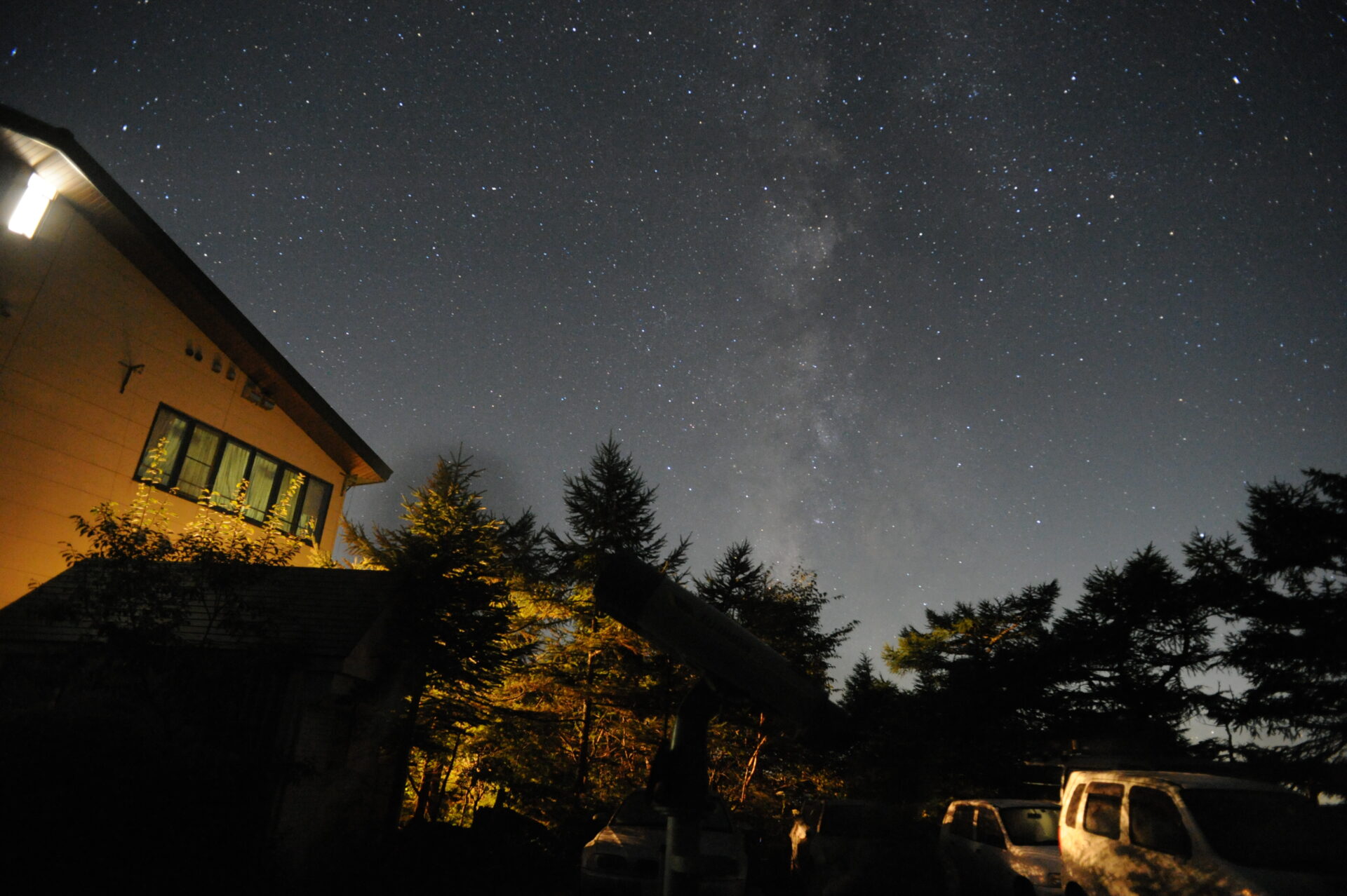 天の川と天体望遠鏡保存 004