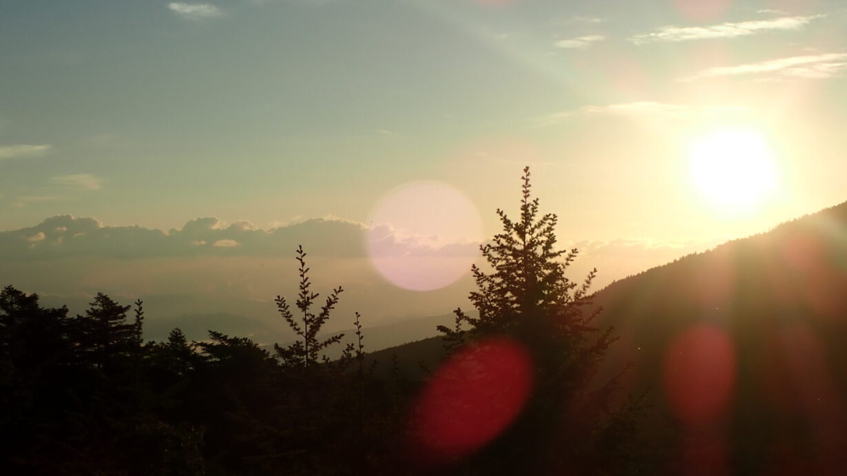 ランプの宿　高峰温泉　ご来光