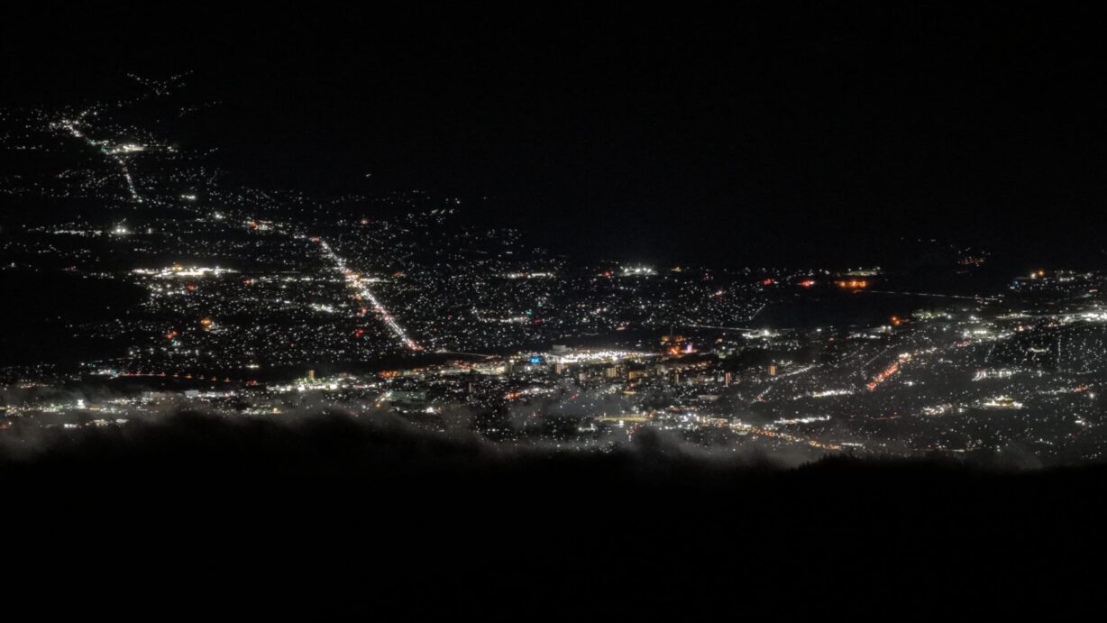 ランプの宿　高峰温泉　　夜景