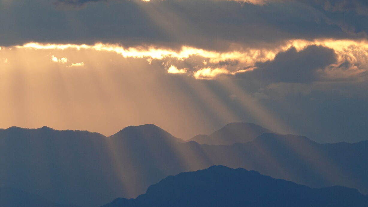 ランプの宿高峰温泉　夕暮れ時