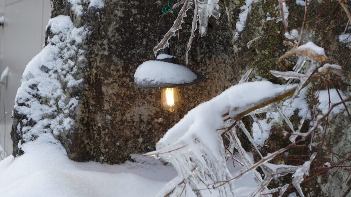 ランプの宿　高峰温泉　　寒冷の朝