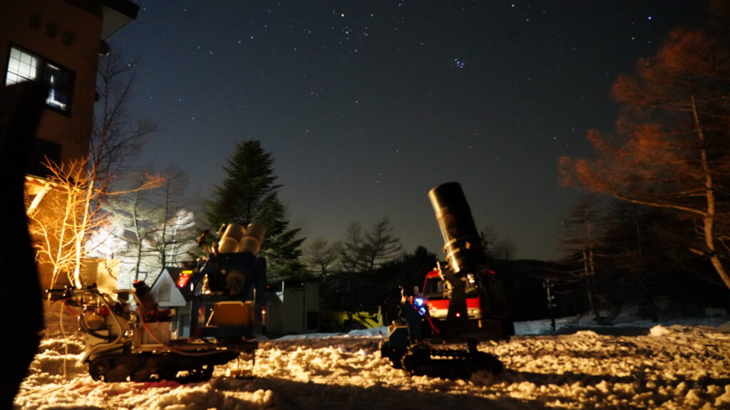 ランプの宿　高峰温泉　２月の星空
